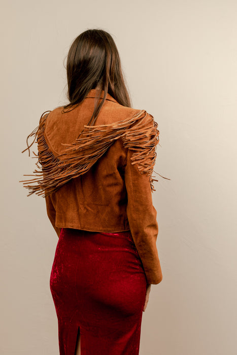 Vintage Atelier Crop Fringe Jacket