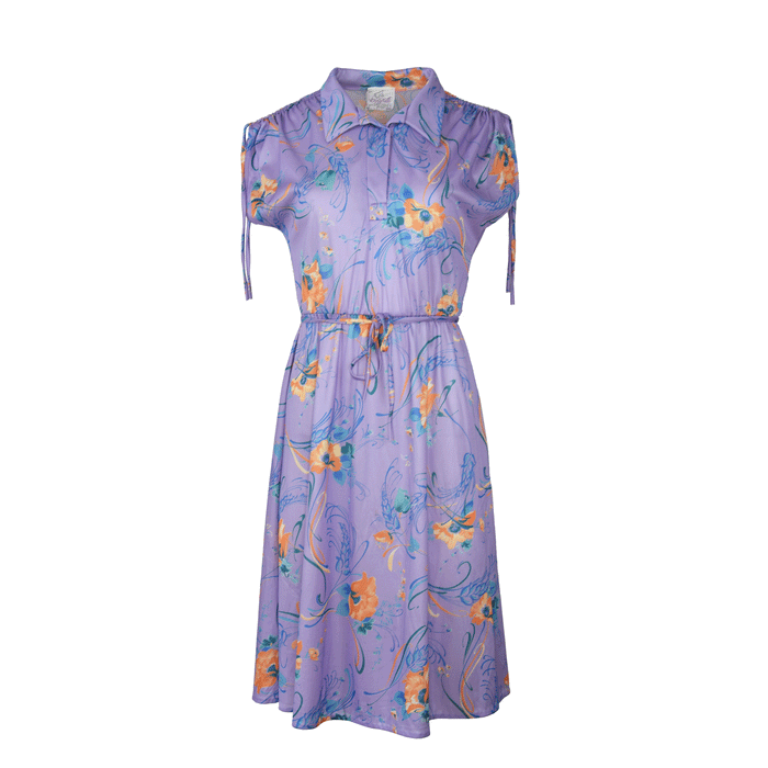 Vintage 70's Lilac Floral Dress
