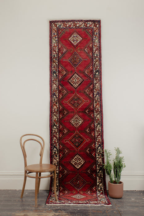 Hand Knotted Hamadan Runner 315 x 86